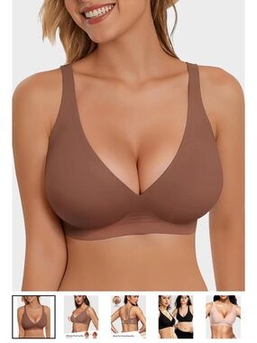 SheCurve Wireless Push Up Seamless Deep V push up wireless bra.